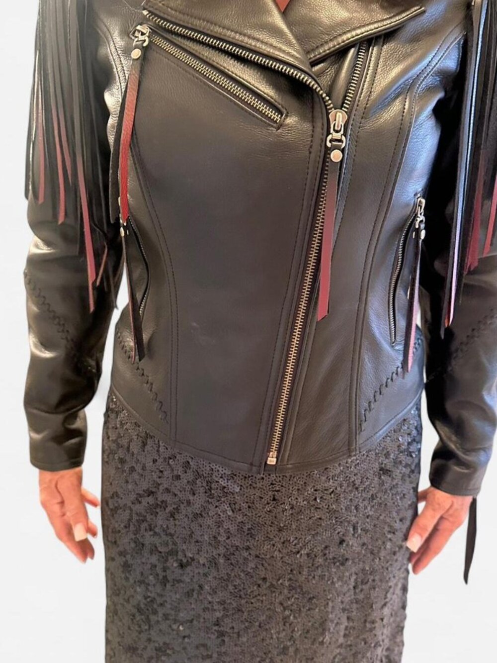 Harley Davidson Women's Black and Brown Jacket